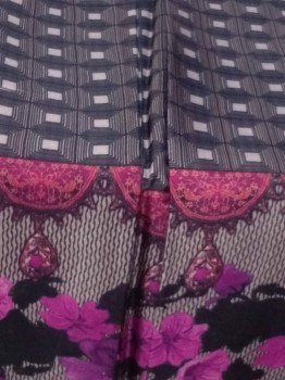 Digital Print Chinon Sarees -15