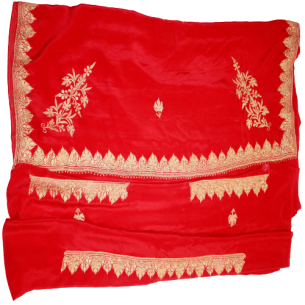 CHINON SAREE WITH TILLA WORK (HANDMADE)