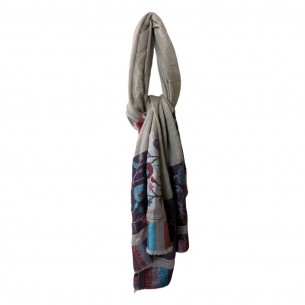 GREY COLOUR SEMI PASHMINA STOLE