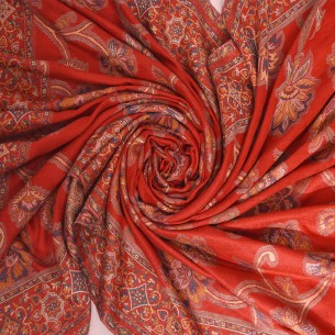 RED ULTRA SOFT MERINO WOOL SHAWL